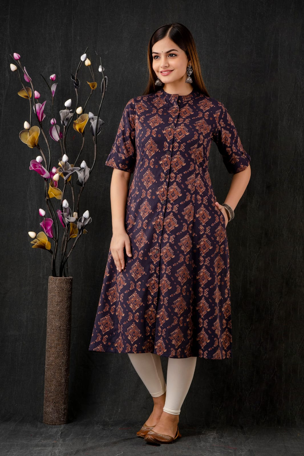 Buy Jaipur Kurti Red & Beige Pure Cotton Embellished Kurta Pant Set for  Women Online @ Tata CLiQ