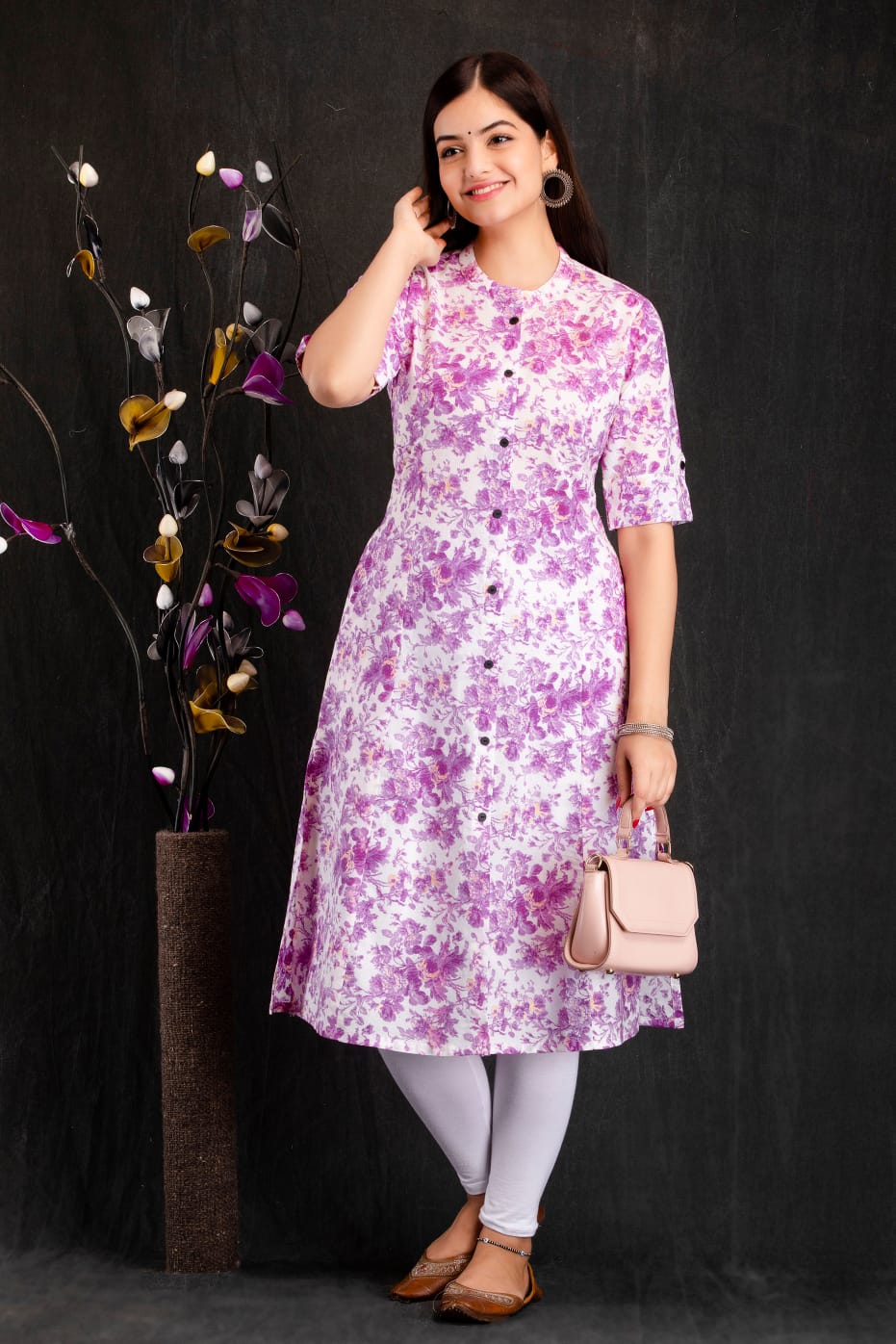 Beautiful ALine kurti with side pocket,Indian Designer Festive/ Partywear  Kurta Readymade – azrakhkurtis