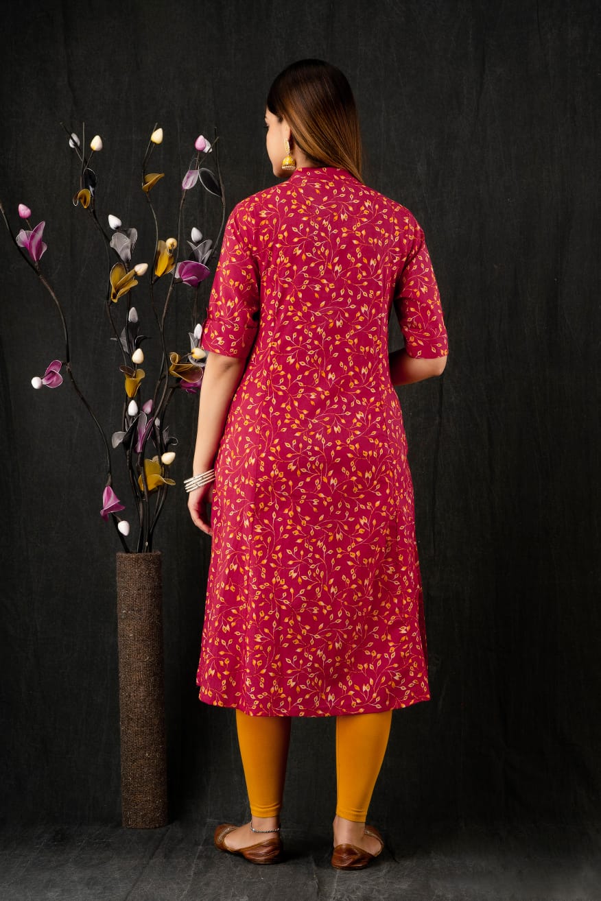 Beautiful ALine kurti with side pocket,Indian Designer Festive/ Partywear  Kurta Readymade – azrakhkurtis