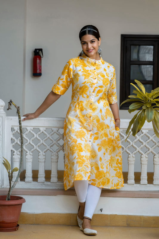 Printed Cotton Kurti , Jaipuri Style Kurti With Set for women, Gift For Her, Indian dress