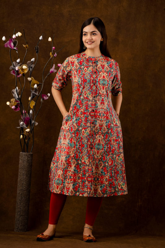 Printed Cotton Kurti , Jaipuri Style Kurti With Set for women, Gift For Her, Indian dress