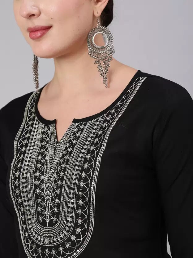 Nayra cut Kurti With pent Set kurti neck heavy embroidery nd