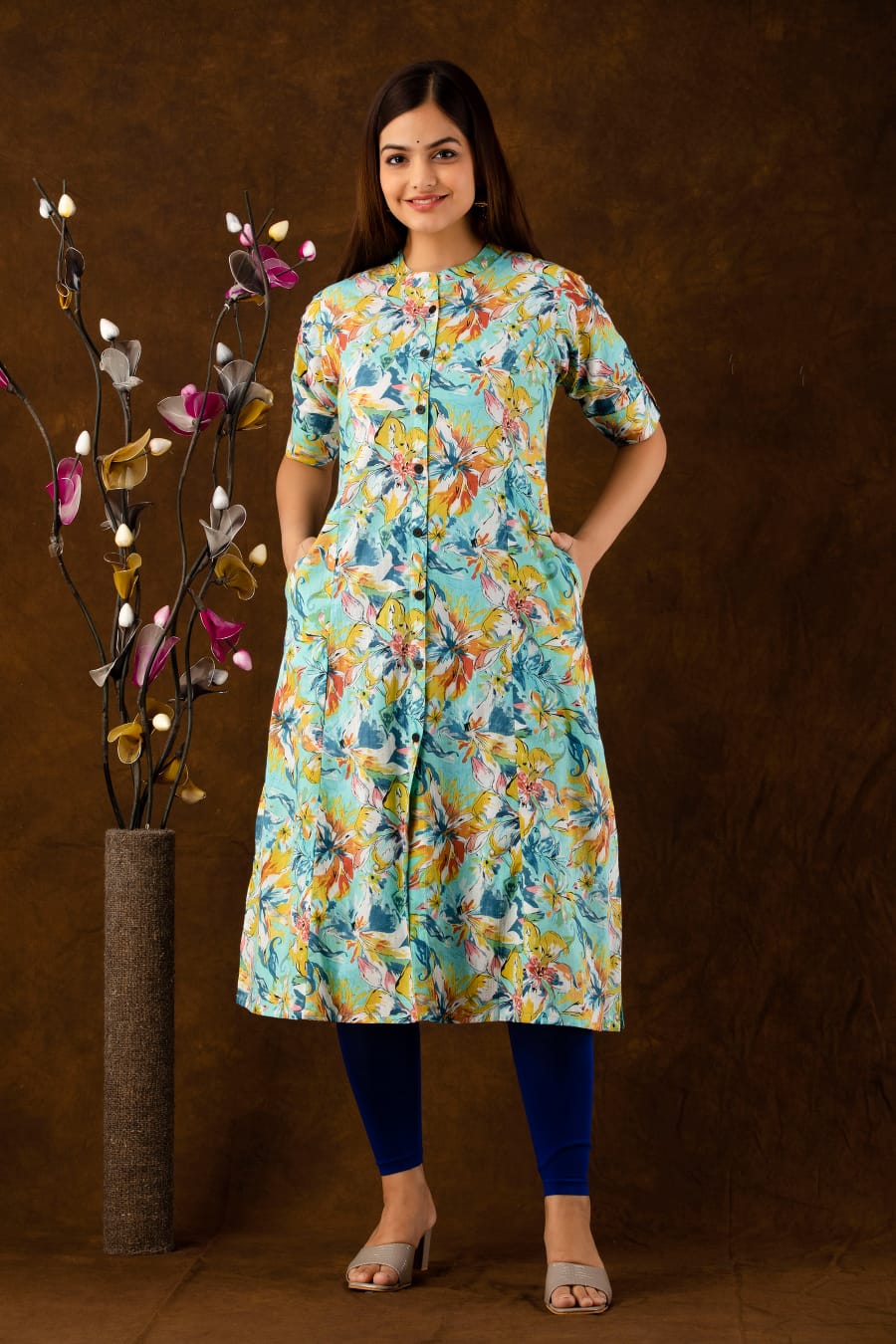 Printed Cotton Kurti , Jaipuri Style Kurti With Set for women, Gift For Her, Indian dress