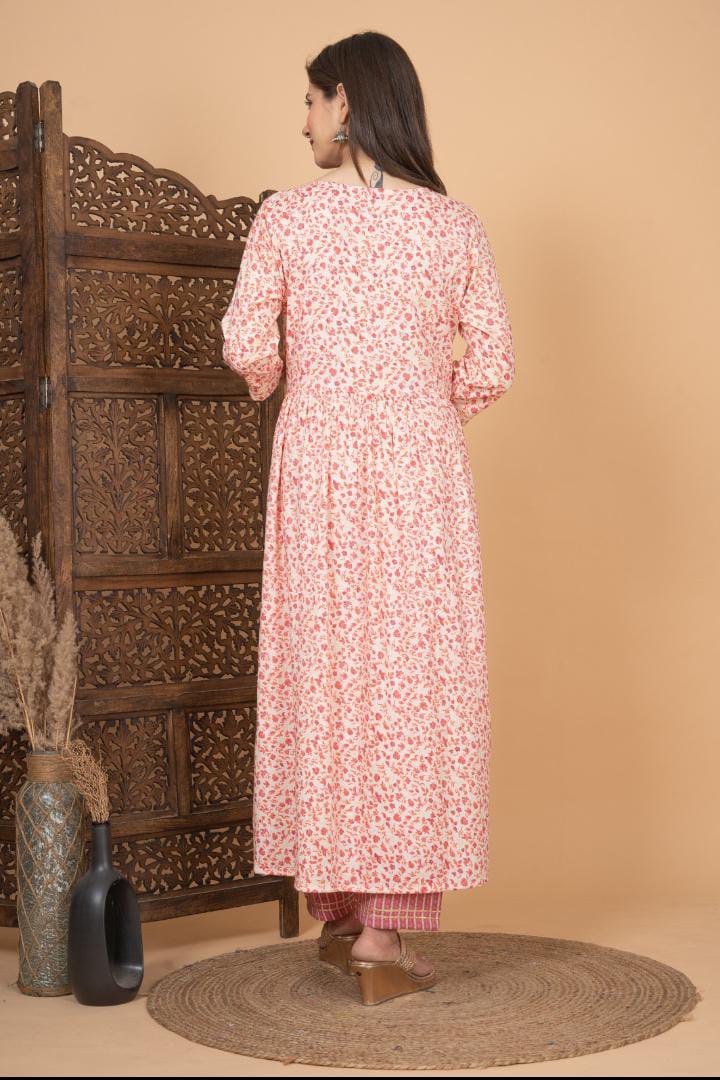 Rung Maharani Catalog Designer Wear Chikan Rayon Kurti With Dupatta