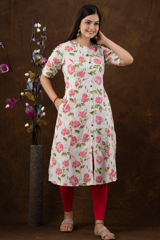 Printed Cotton Kurti , Jaipuri Style Kurti With Set for women, Gift For Her, Indian dress Big Sizes