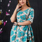Women Printed Anghrkha Top With Pant, Indo Western Ethnic Set for women, designer Peplum Cotton Party Wear Suit for her