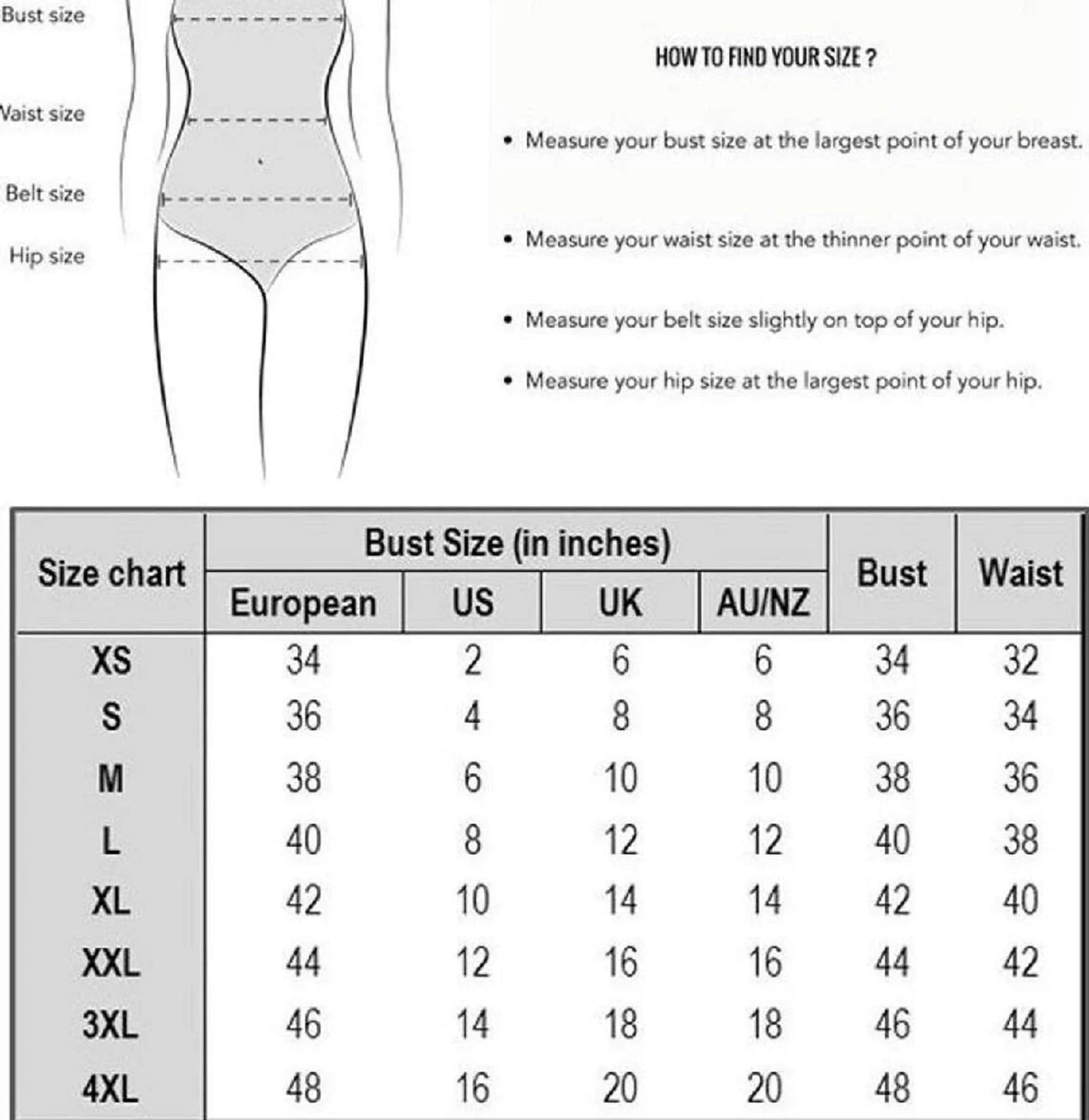 How To Find Your Bust Size