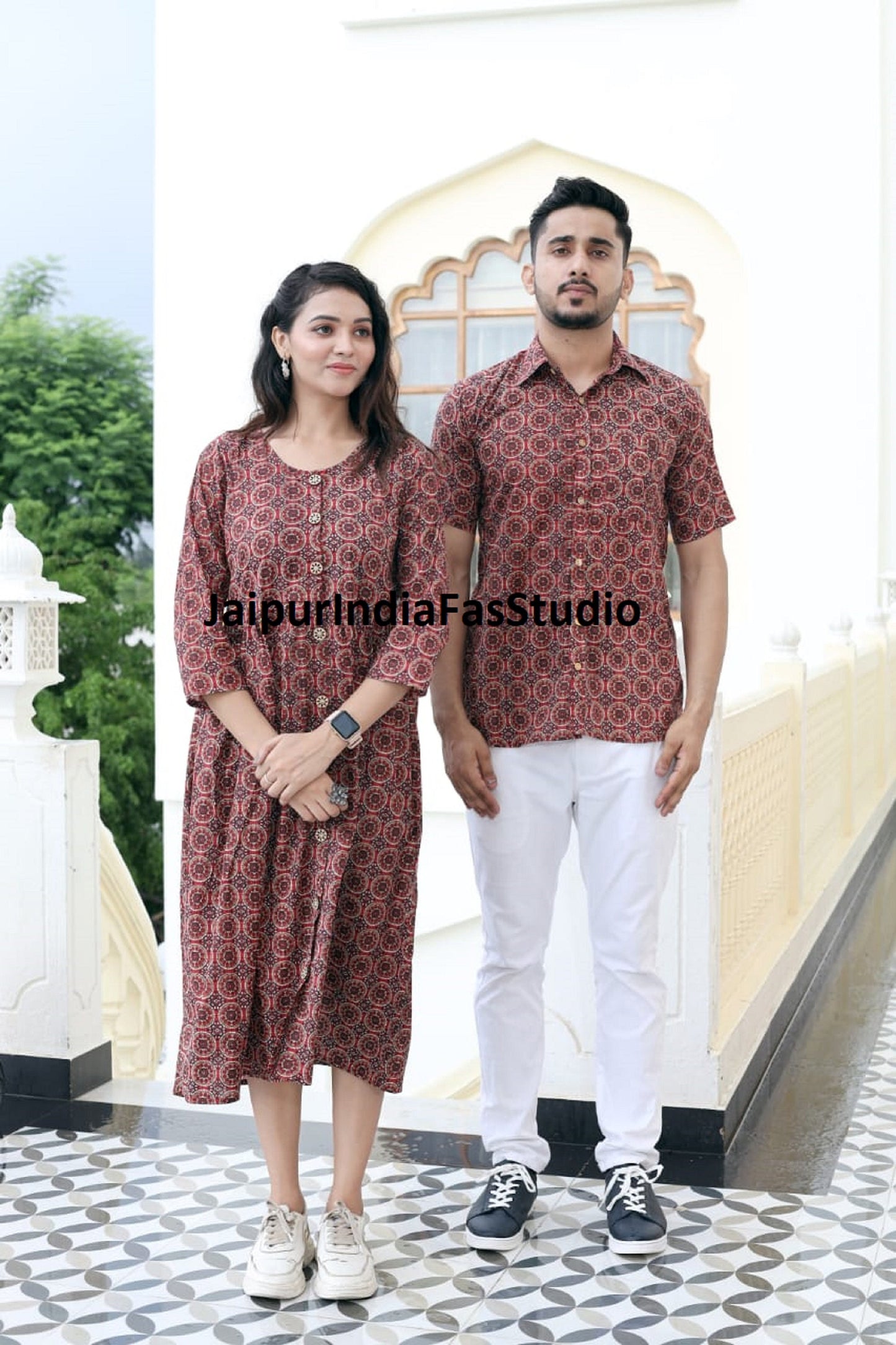 Super Soft Matching cotton New floral Aloha Shirt/ Dress - Couple Family Matching Group Wedding Bulk Order - Summer Outfits