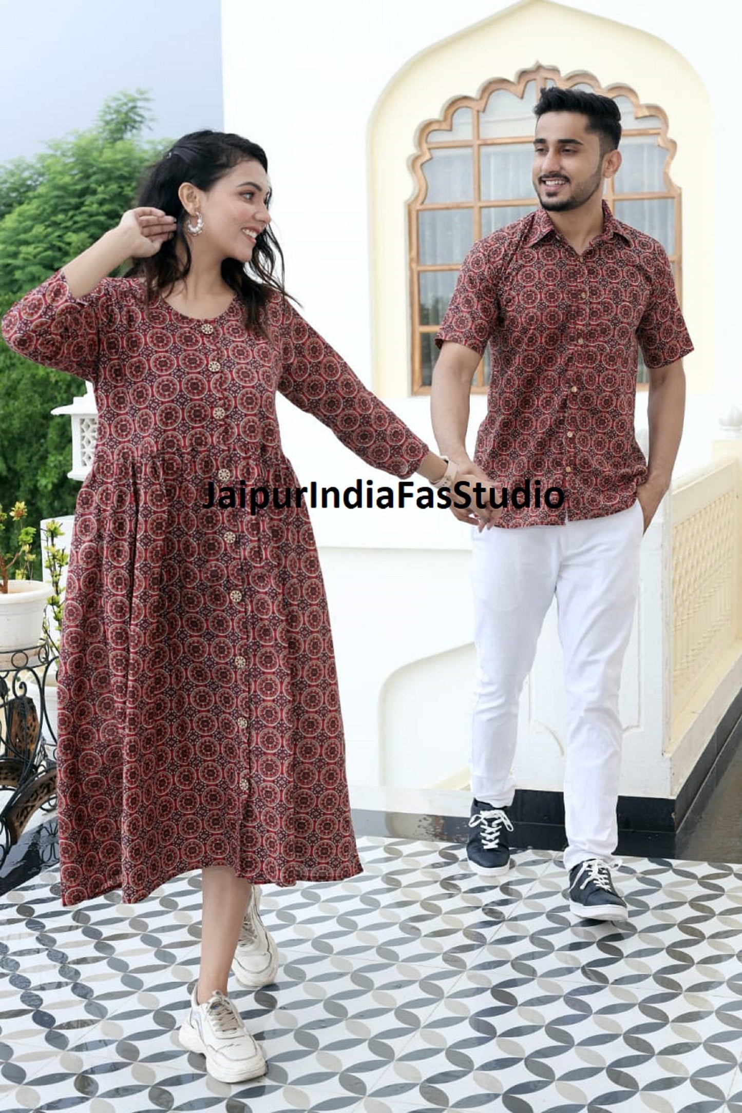 Super Soft Matching cotton New floral Aloha Shirt/ Dress - Couple Family Matching Group Wedding Bulk Order - Summer Outfits