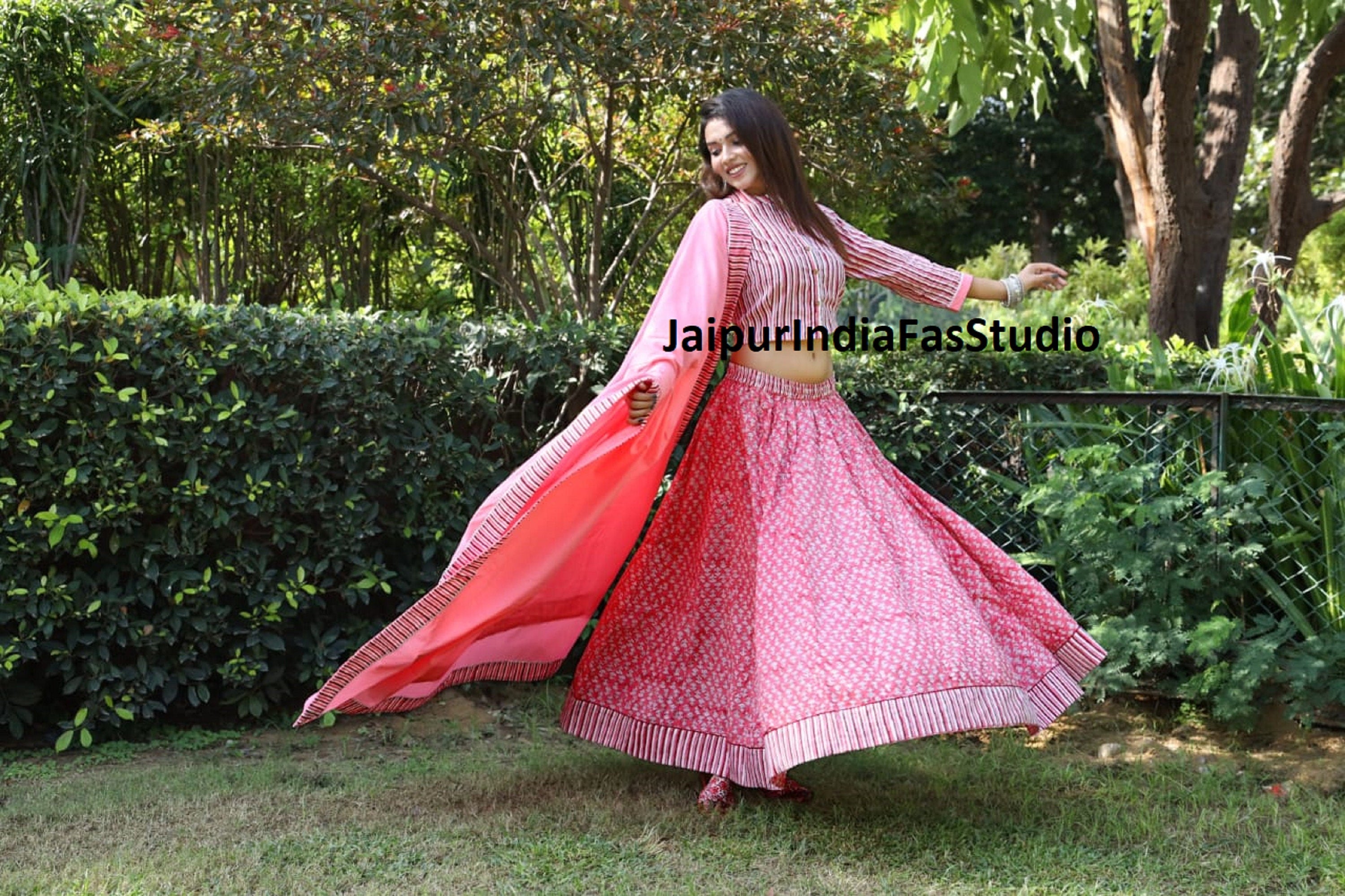 Buy Gujarati Dandiya Night Pure Khadi Cotton Kedia dress Indian Women  Festive Dance Costume wear Readymade 8563 at Amazon.in