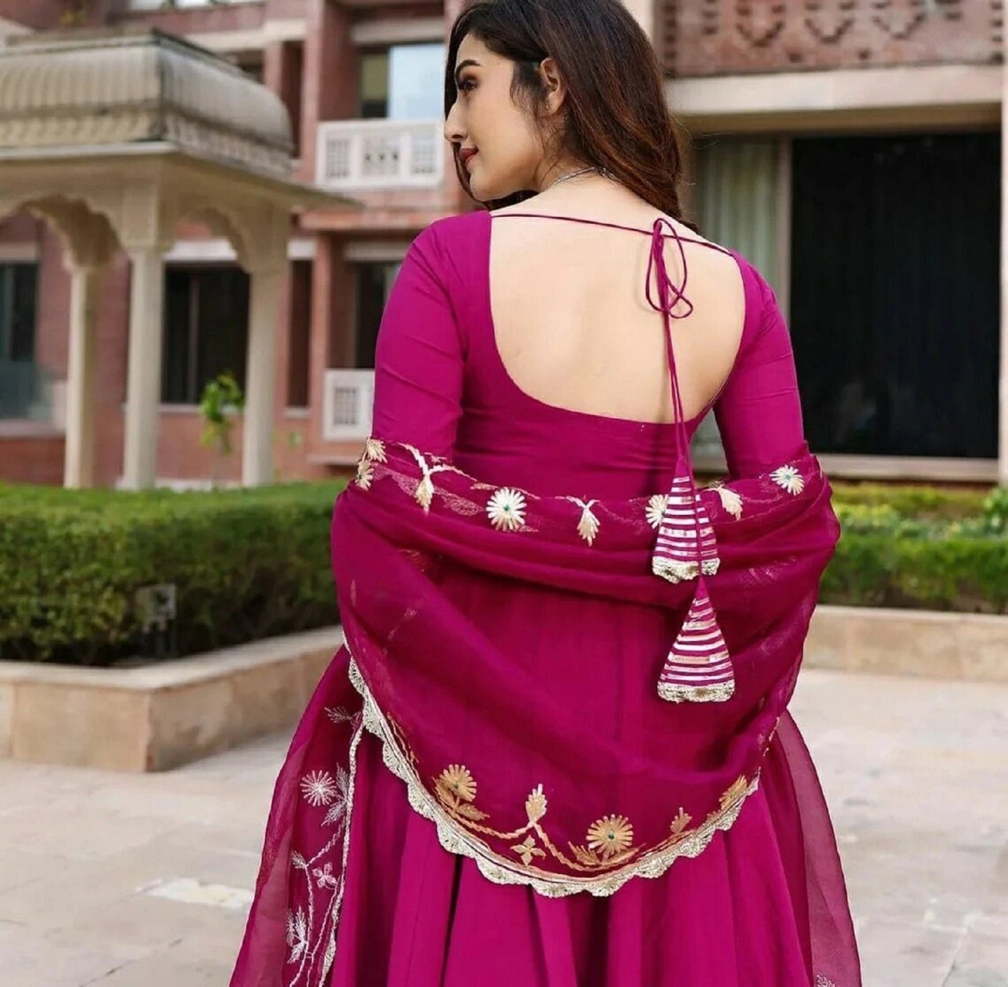 Backless salwar store suit