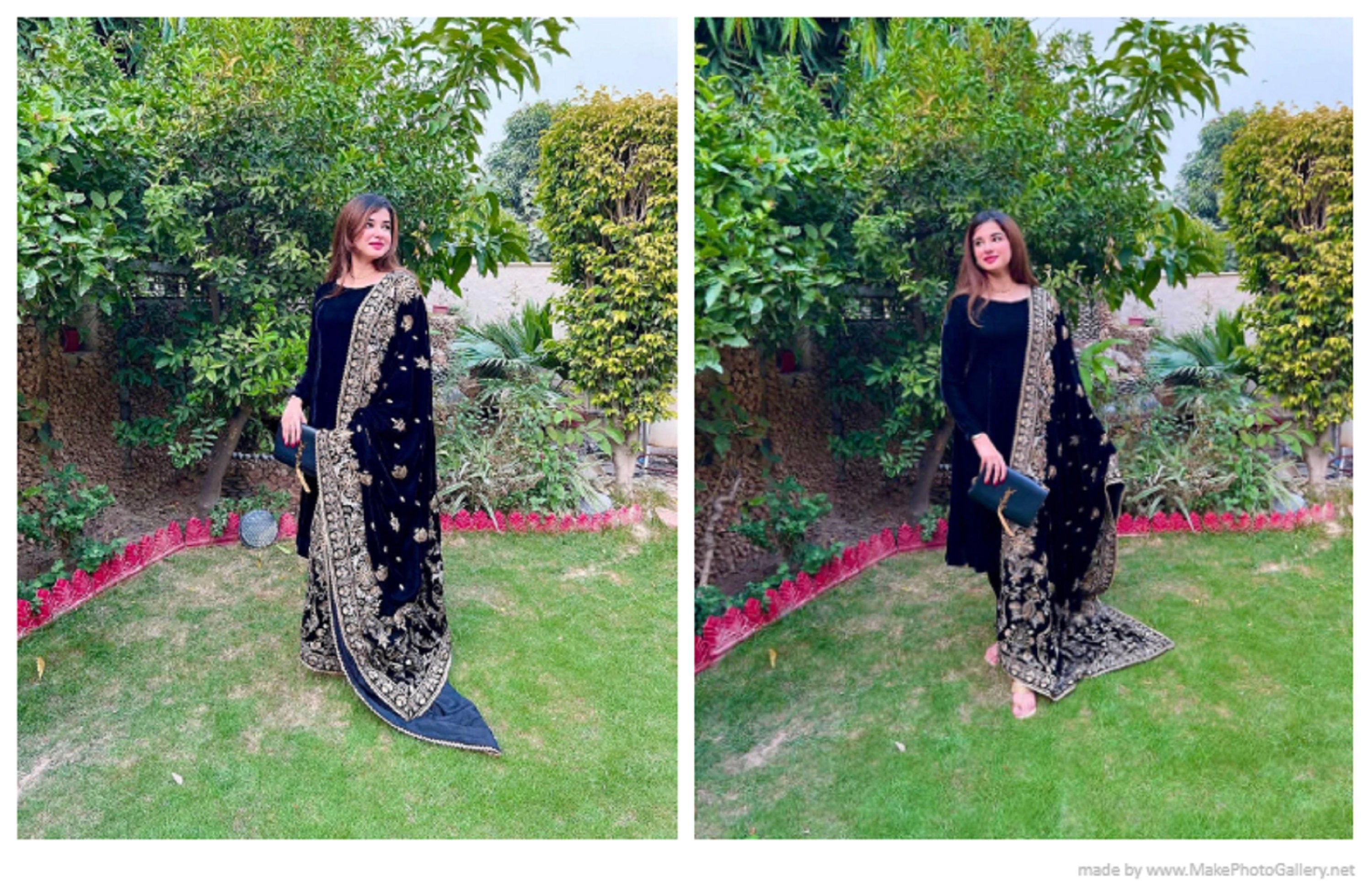 Buy Black Velvet Gown for Women Indian Traditional Anarkali Suit Wedding  Special Dress Designer Partywear Worked Outfit Ready to Wear, RR-5634  Online in India - Etsy