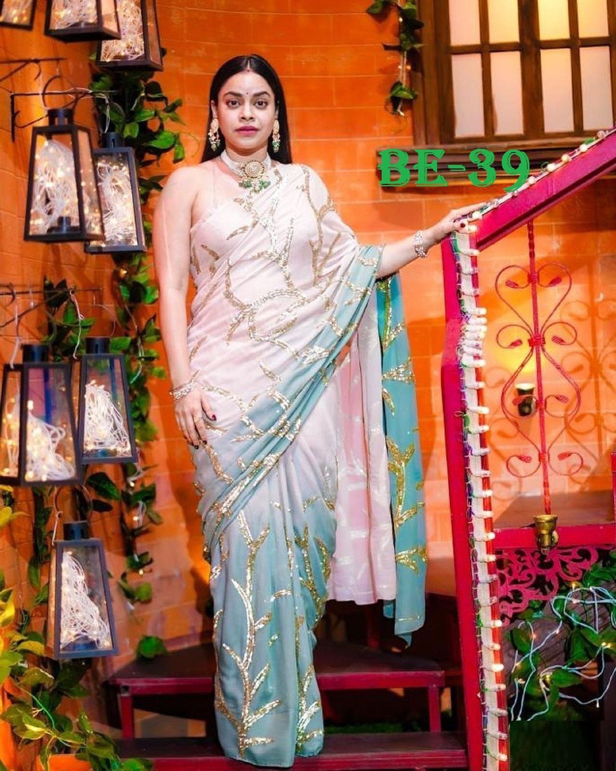 Buy Cream Sarees for Women by Rekha Maniyar Online | Ajio.com