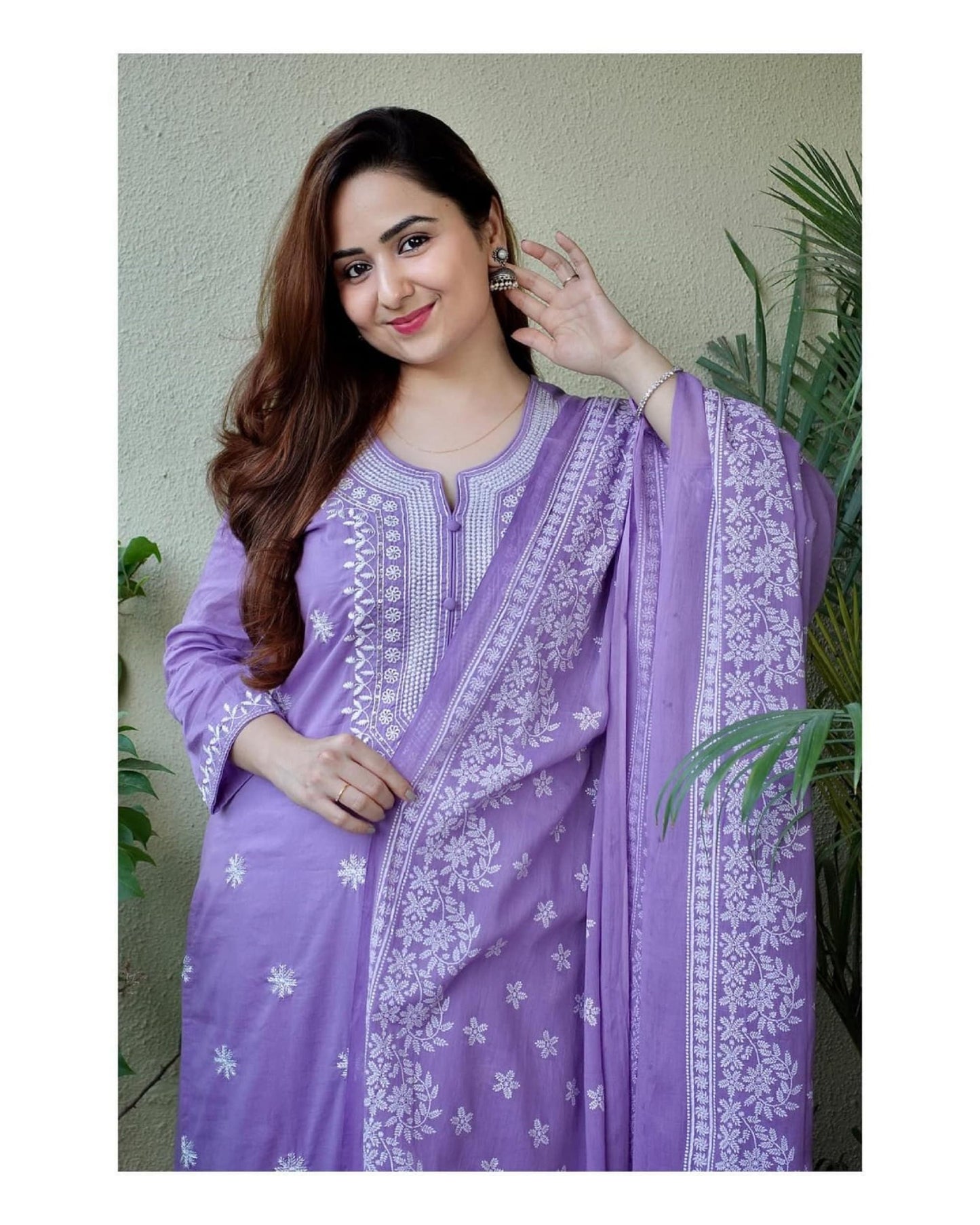 Indian Cotton dress for Women, Kurti Pant Dupatta Set, Purple Suits For Women Salwar Suits, Kurta and Kurti Sets, Indian Women's Suits