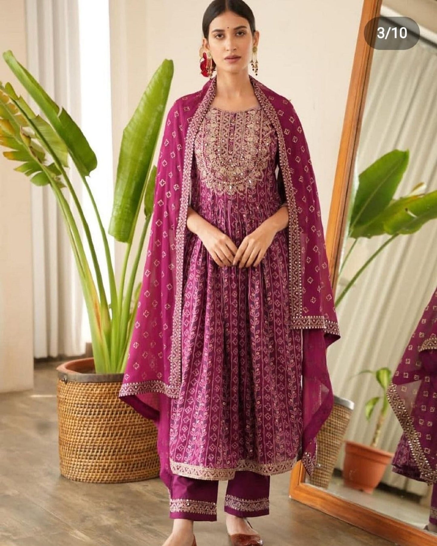 Women Embroided Naira Cut, Pink, Red, Blue Kurta Pant and Dupatta Set, Kurta and Kurti Sets, Red Suits, Pink Suits, Blue Suits, Indian Suits