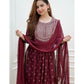Pakistani 3 Piece Red Festive Long Flared Kurti Pant with Dupatta Set For Women, Indian Designer Salwar Kameez, Readymade Party/Ethnic Wear