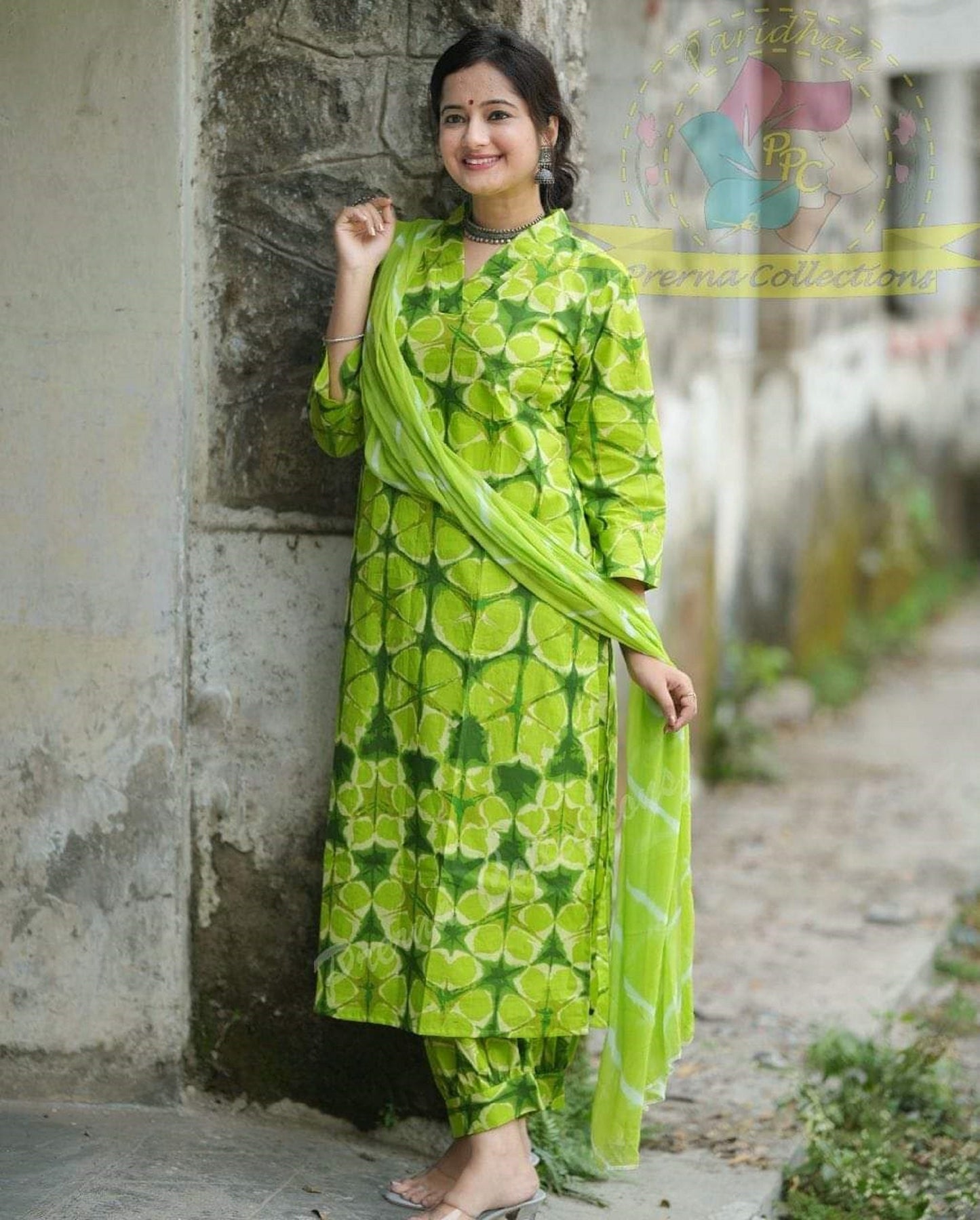 Handwork Embroidery And Printed Floral Art Green Kurti Pant Set for Women and Girls, Embroidery Kurti, Designer Kurti, Afghani Suit Set