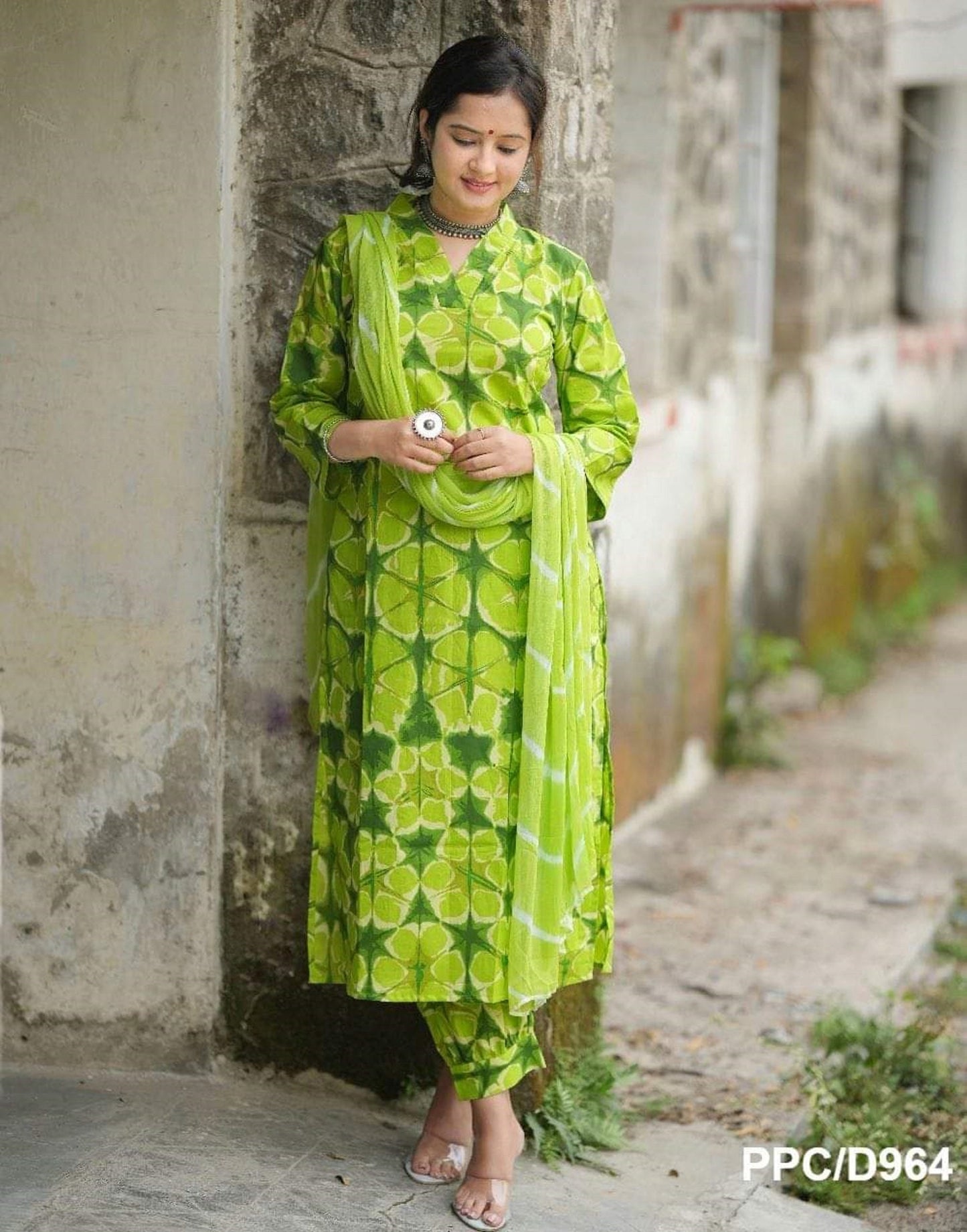 Handwork Embroidery And Printed Floral Art Green Kurti Pant Set for Women and Girls, Embroidery Kurti, Designer Kurti, Afghani Suit Set