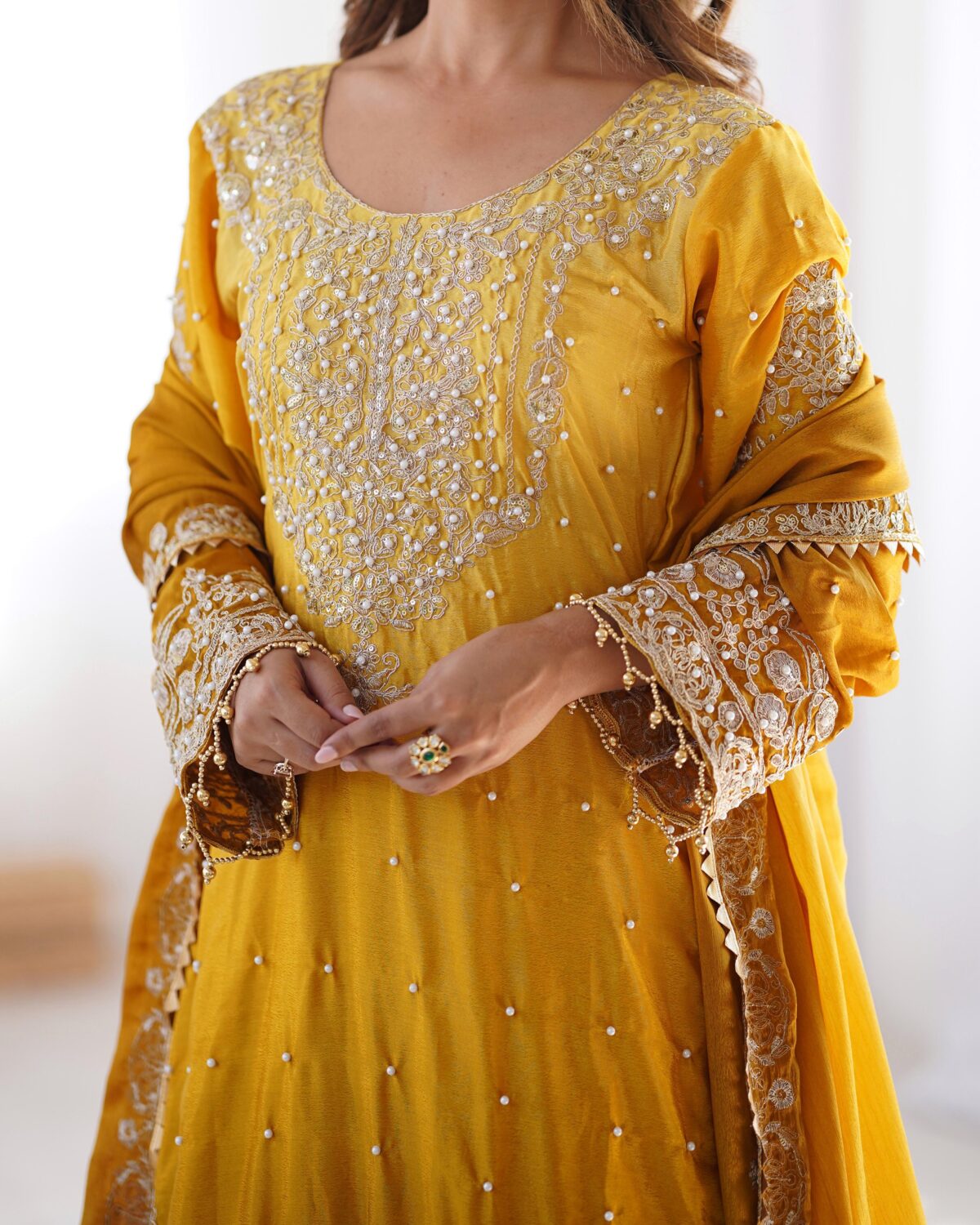 Two Tone Embroidery Sharara suit For wedding Party Festive Wear , Gift For Her